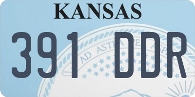 KS license plate 391DDR