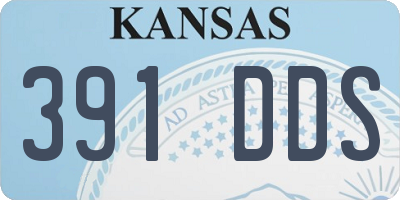 KS license plate 391DDS