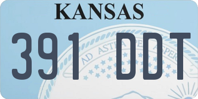 KS license plate 391DDT