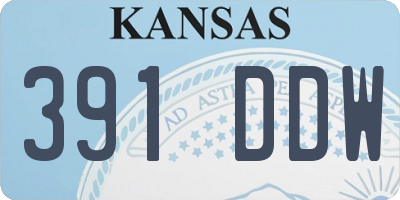 KS license plate 391DDW