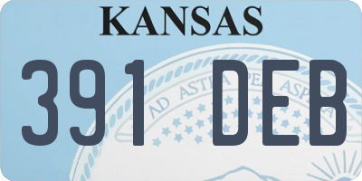 KS license plate 391DEB