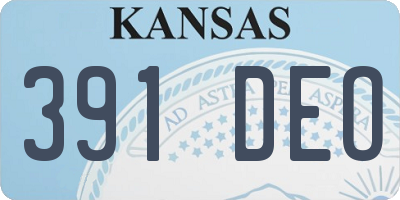 KS license plate 391DEO