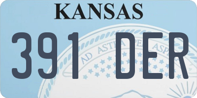 KS license plate 391DER