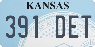 KS license plate 391DET