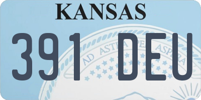 KS license plate 391DEU