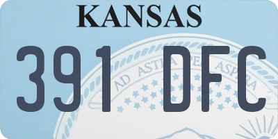 KS license plate 391DFC