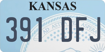 KS license plate 391DFJ