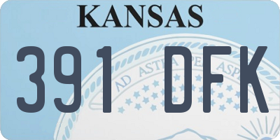 KS license plate 391DFK