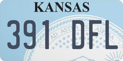 KS license plate 391DFL