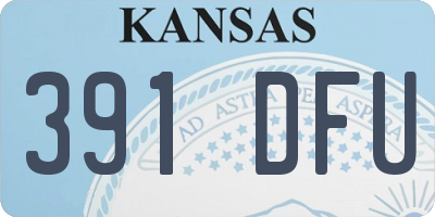KS license plate 391DFU