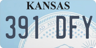 KS license plate 391DFY
