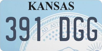 KS license plate 391DGG