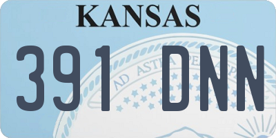 KS license plate 391DNN