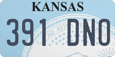 KS license plate 391DNO