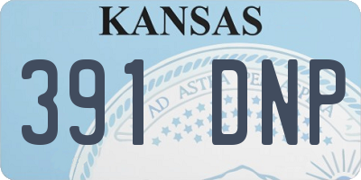 KS license plate 391DNP