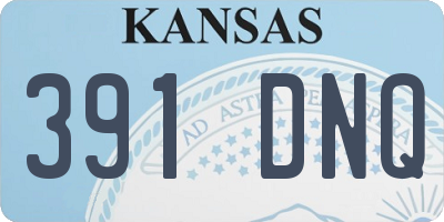 KS license plate 391DNQ
