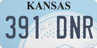 KS license plate 391DNR