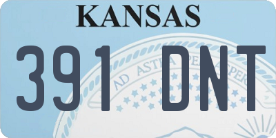 KS license plate 391DNT