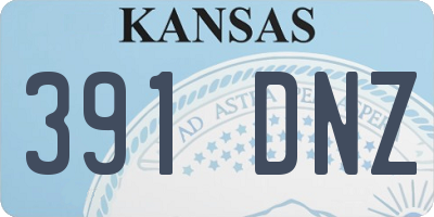 KS license plate 391DNZ