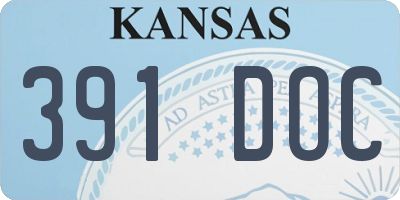 KS license plate 391DOC