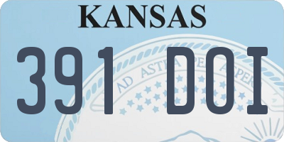 KS license plate 391DOI
