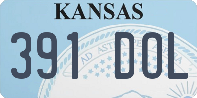 KS license plate 391DOL