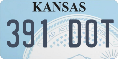 KS license plate 391DOT