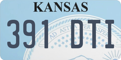 KS license plate 391DTI