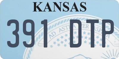 KS license plate 391DTP