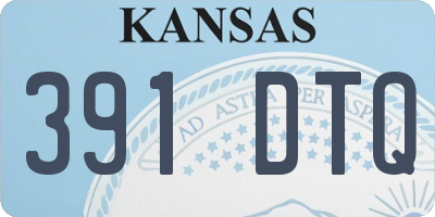 KS license plate 391DTQ