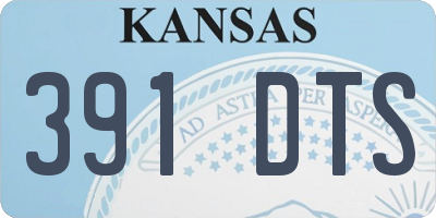 KS license plate 391DTS