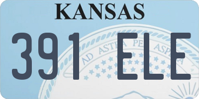 KS license plate 391ELE