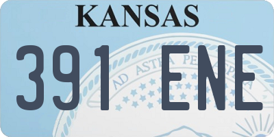 KS license plate 391ENE