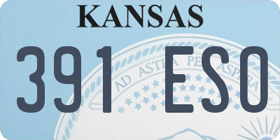 KS license plate 391ESO