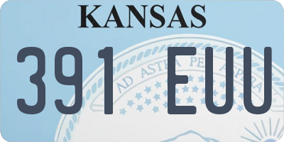 KS license plate 391EUU
