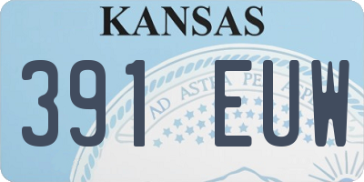 KS license plate 391EUW