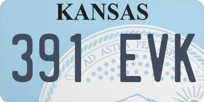 KS license plate 391EVK