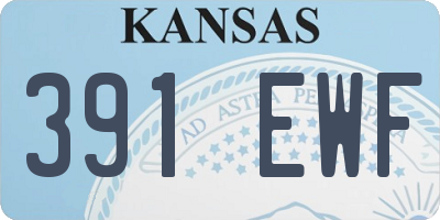 KS license plate 391EWF