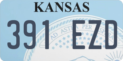 KS license plate 391EZD