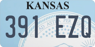 KS license plate 391EZQ
