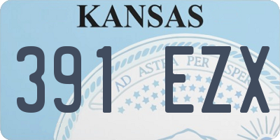 KS license plate 391EZX