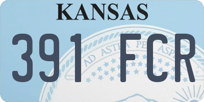 KS license plate 391FCR