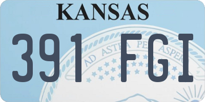 KS license plate 391FGI
