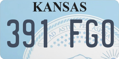 KS license plate 391FGO