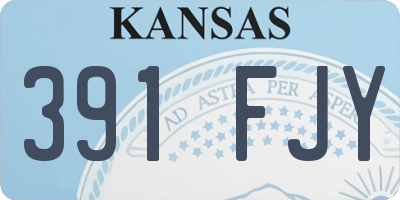 KS license plate 391FJY