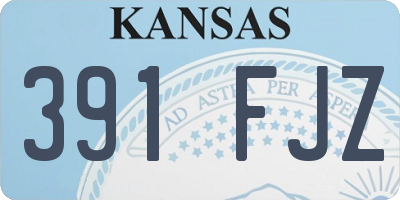 KS license plate 391FJZ