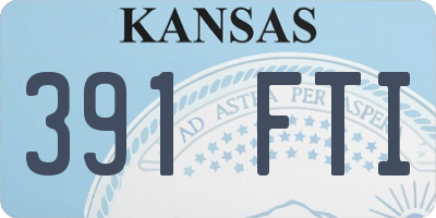KS license plate 391FTI