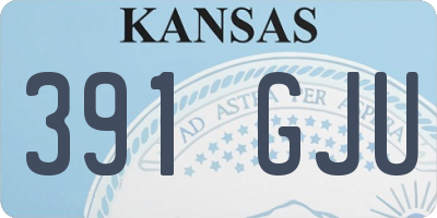 KS license plate 391GJU