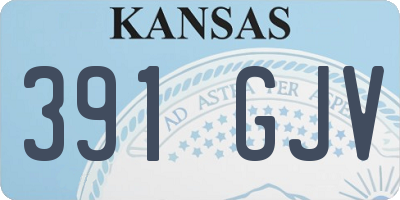 KS license plate 391GJV