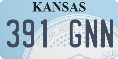 KS license plate 391GNN